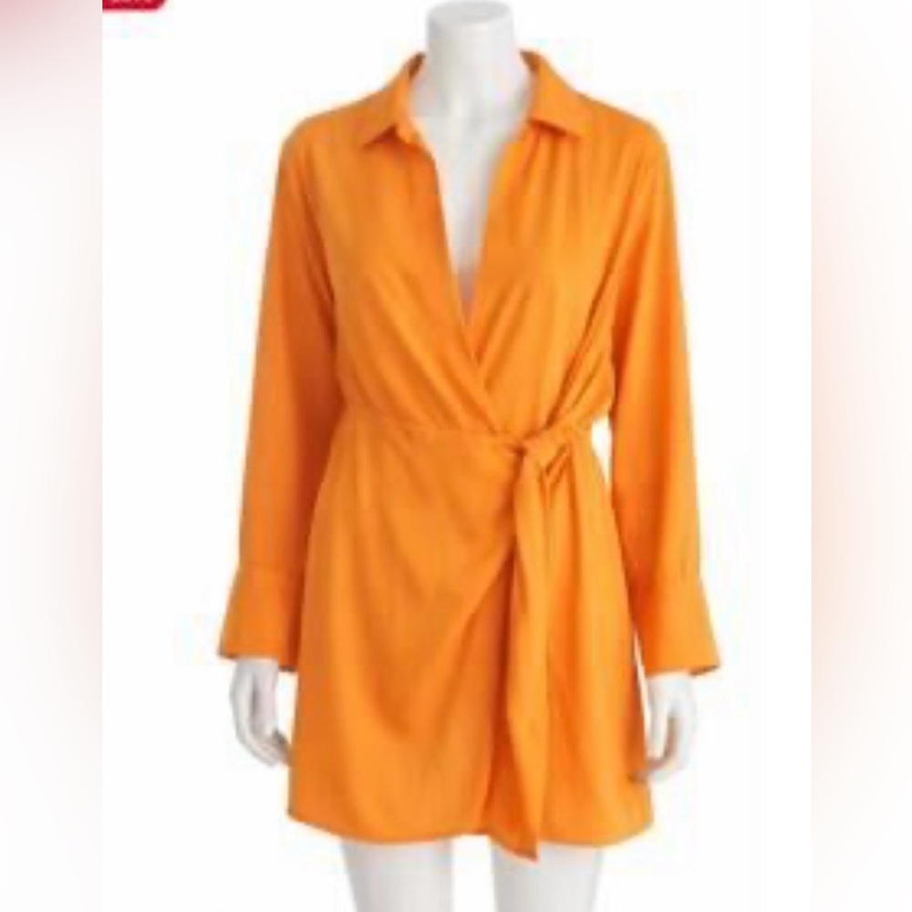 House of Harlow 1960 Orange Wrap Dress sz small
